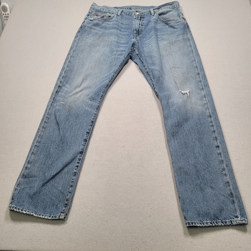 Polo Ralph Lauren Hampton Straight Blue Jeans Mens 35x32 Medium Wash Denim